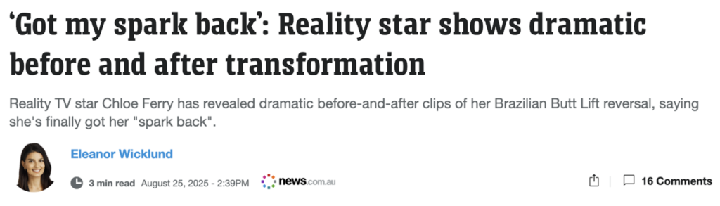 Screenshot from article